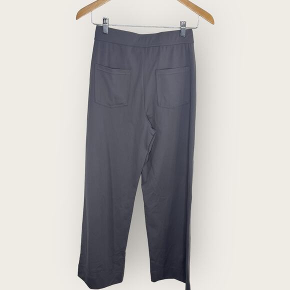 Halara High Waisted Flare Cargo Pants Small Gray Button Pocket Retro Minimalist - Picture 8 of 10